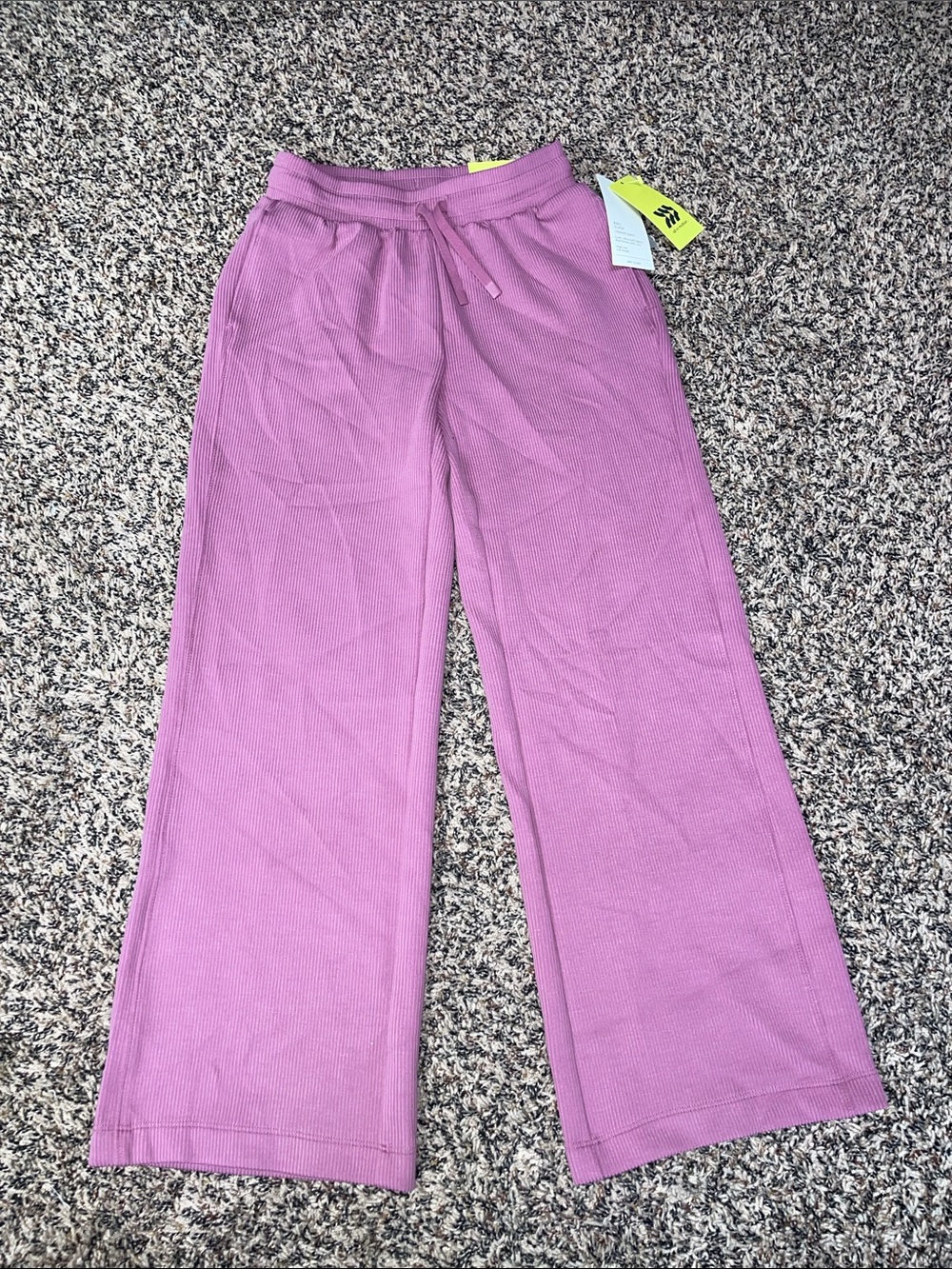 All In Motion Airy Sleek Girls Wide-Leg Ribbed Lounge Pants Size M (8) NWT